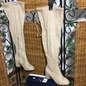Kaari Blue Over knee Suede NIB Boots Size 8